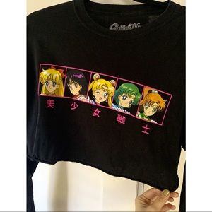 Sailor Moon long sleeve crop tee